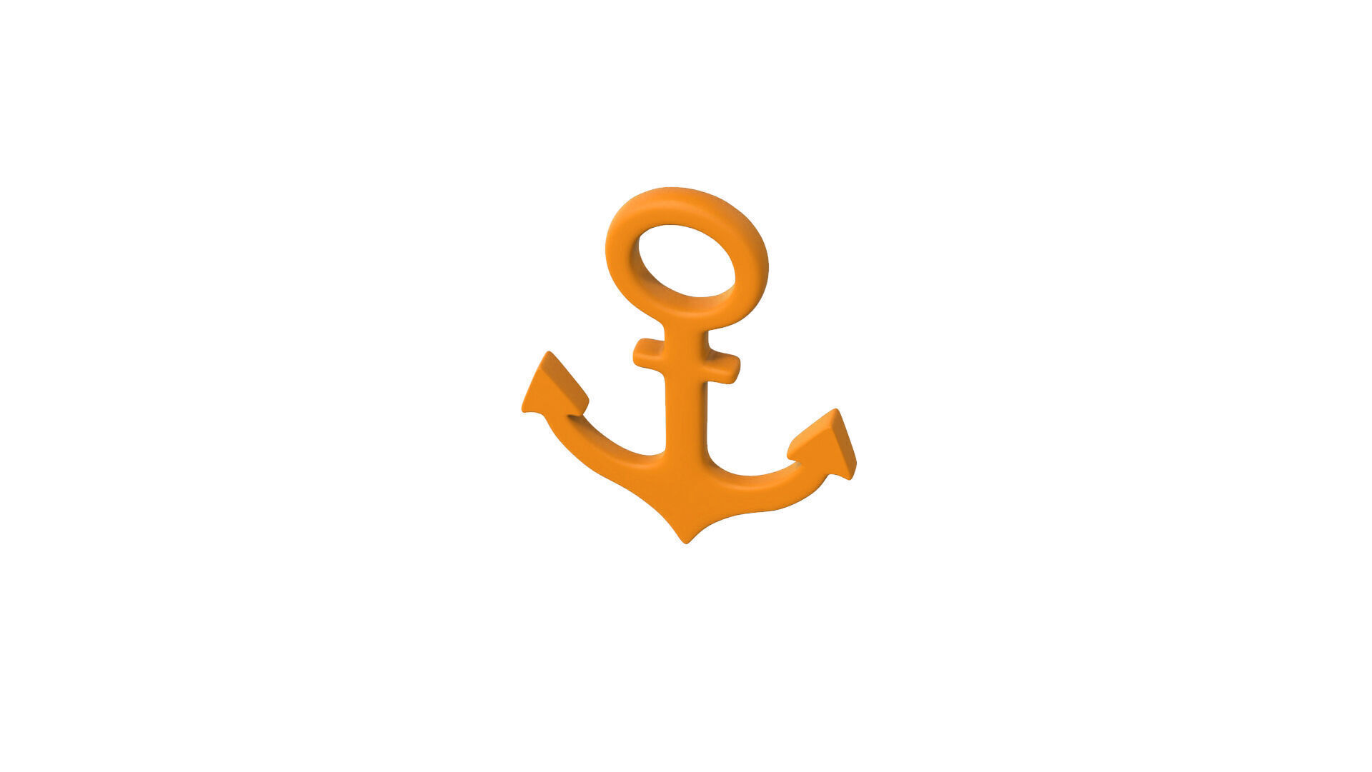 Anchor Yellow Symbols Low-poly 3D model_4