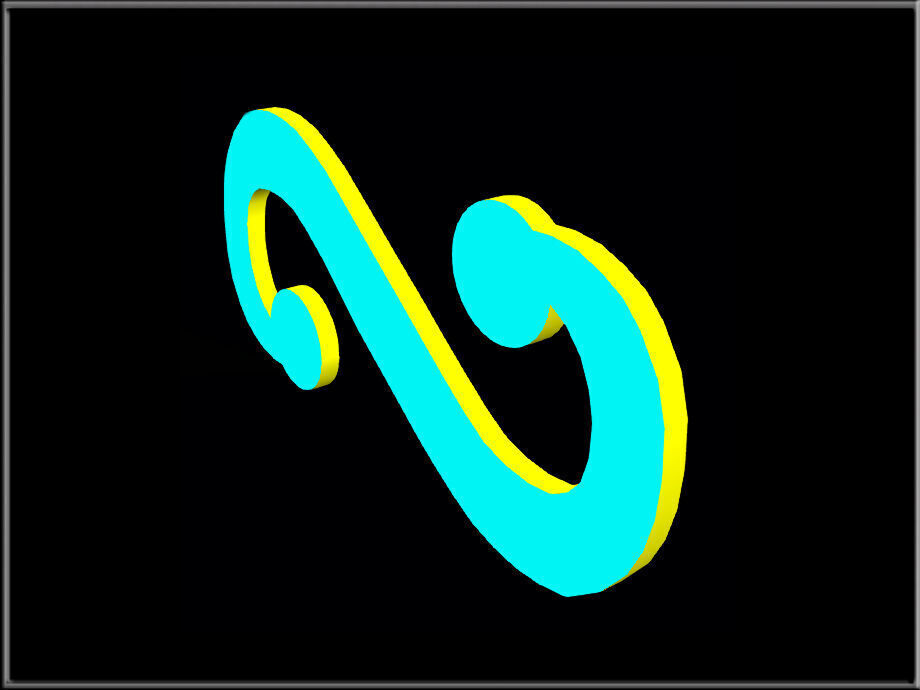 Music symbol - Turn Low-poly 3D model_2