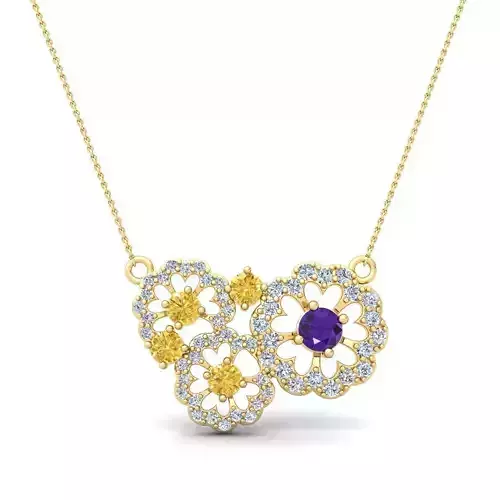 Gems Stone Pendent 3d Model and Render 32