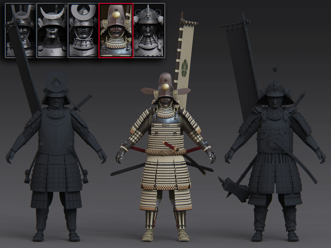 08-ancient japanese armor 3D model_10
