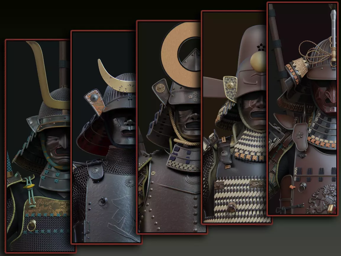 08-ancient japanese armor 3D model_0