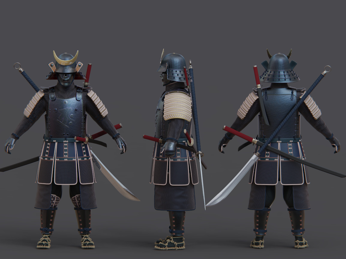 08-ancient japanese armor 3D model_5
