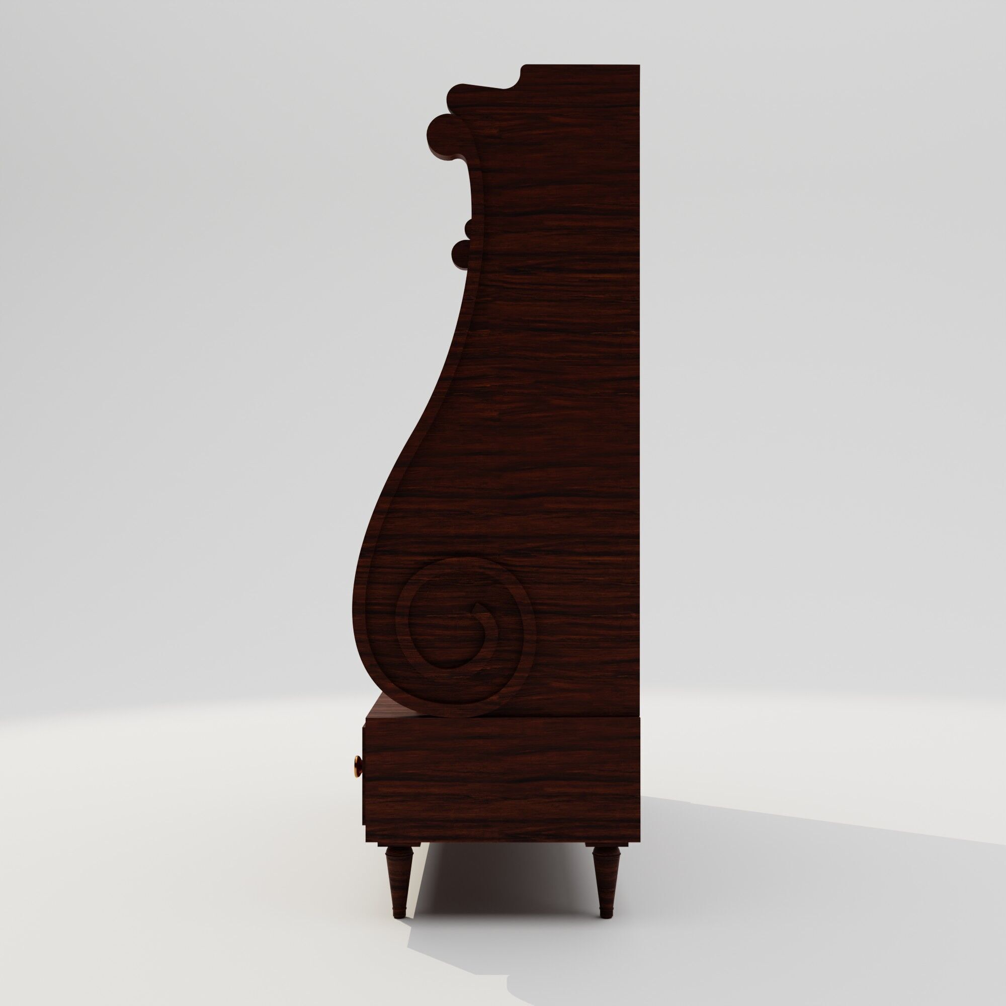 3D model Wooden Bookshelf Showcase with Books VR / AR / low-poly | CGTrader