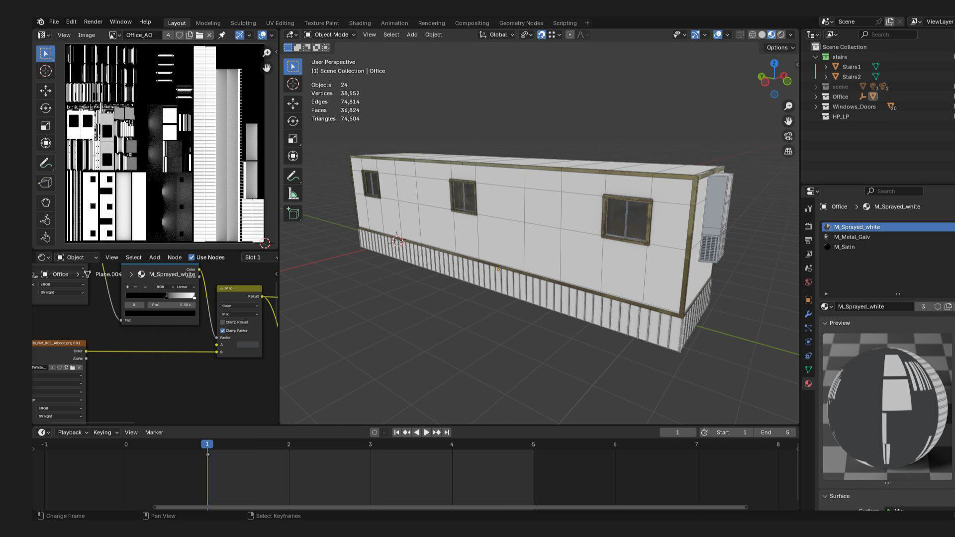 Construction Site Mobile Portable Office 3D Model 3D model_8