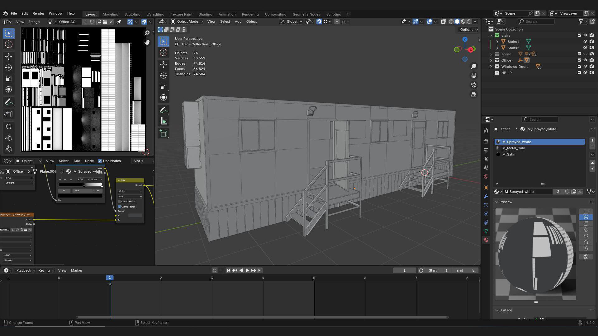Construction Site Mobile Portable Office 3D Model 3D model_6