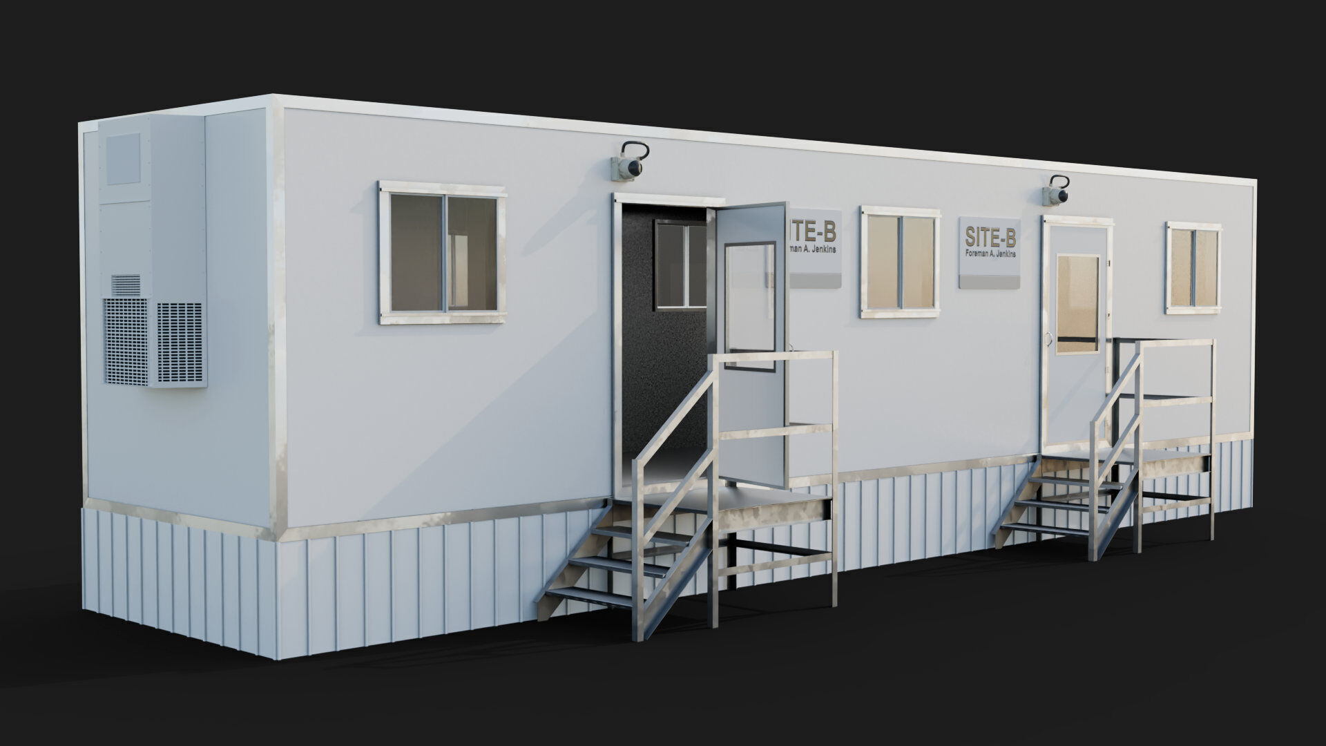 Construction Site Mobile Portable Office 3D Model 3D model_2