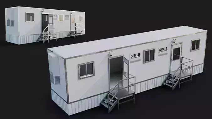 Construction Site Mobile Portable Office 3D Model 3D model