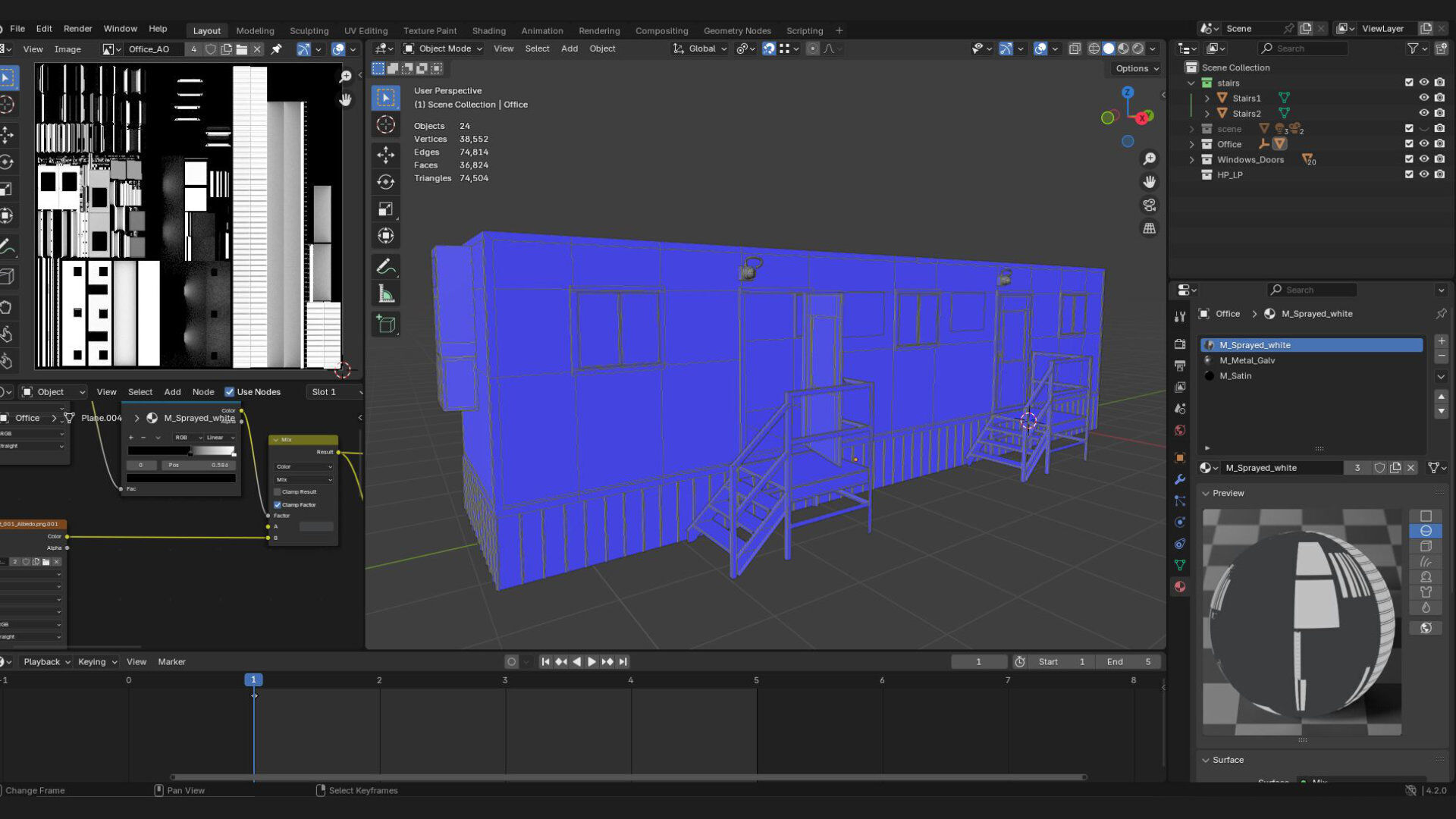Construction Site Mobile Portable Office 3D Model 3D model_5
