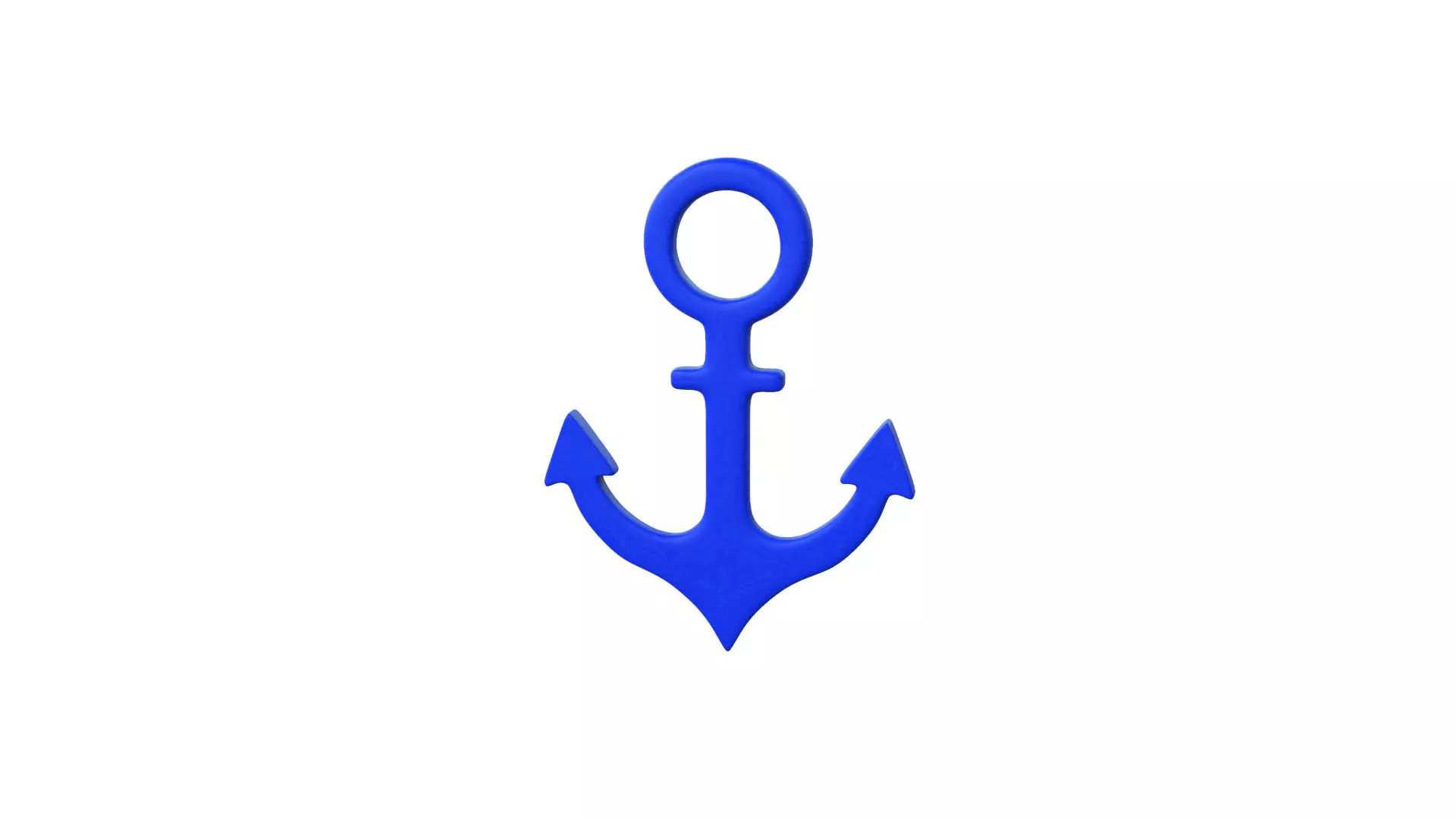 Anchor Blue Symbols Low-poly 3D model_0