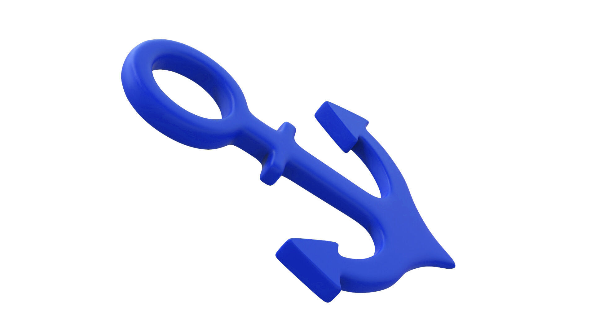 Anchor Blue Symbols Low-poly 3D model_5
