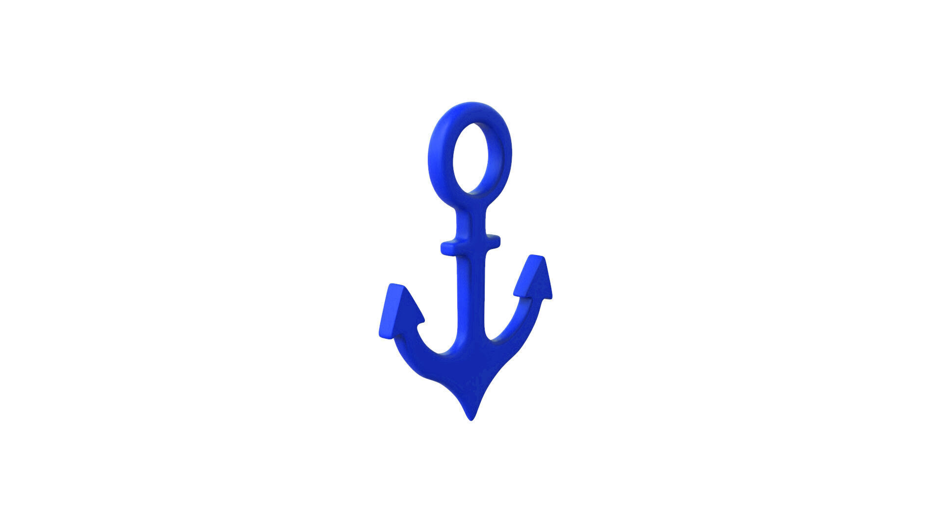 Anchor Blue Symbols Low-poly 3D model_3