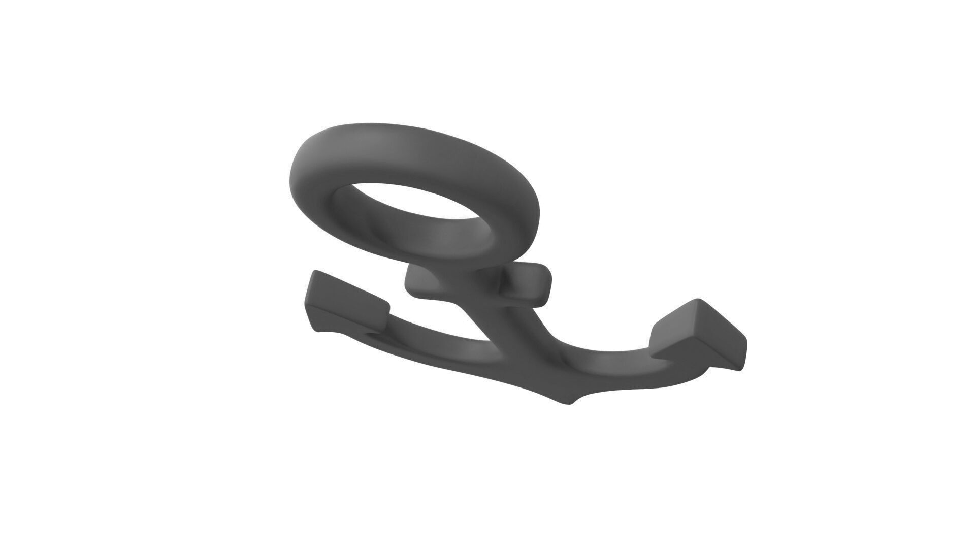 Anchor Black Symbols Low-poly 3D model_6
