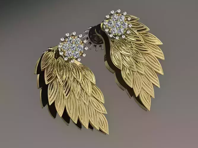 Angel Wings Earring Gold 