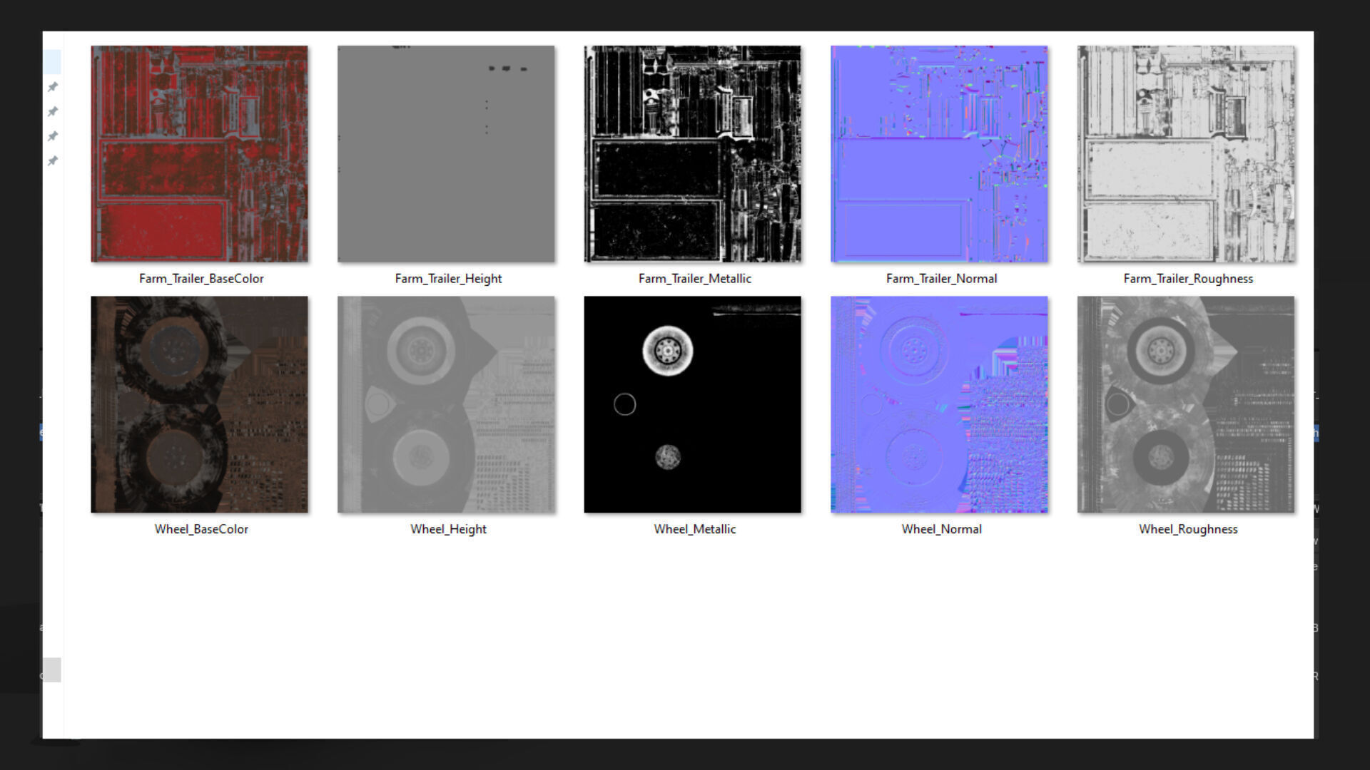 Trailer or wagon 3d prop for farm agriculture tractors 3D model_6