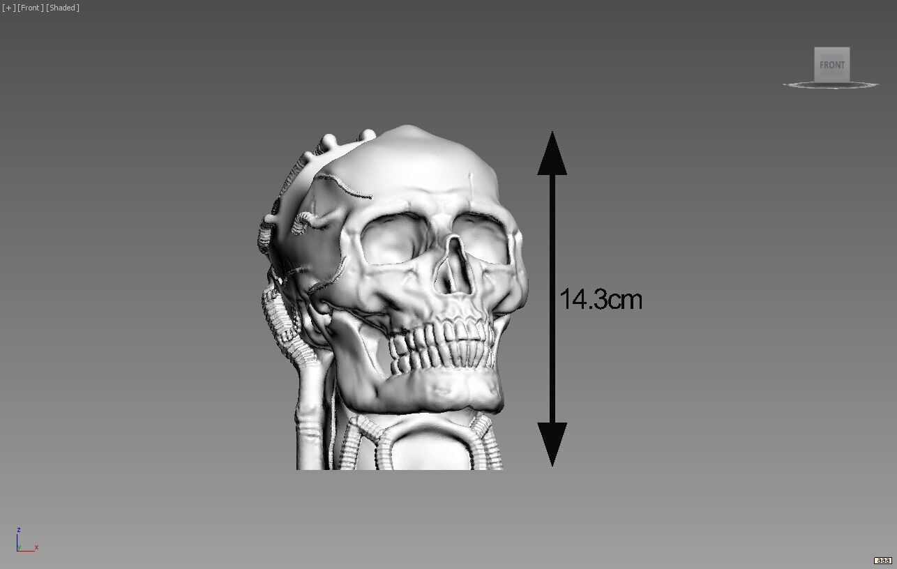Robot skull Ps5 controller stand  Robot skull head bust  3D print model_4