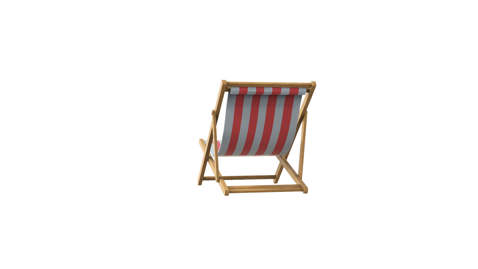 Low Poly - Beach Chair  Low-poly 3D model_6