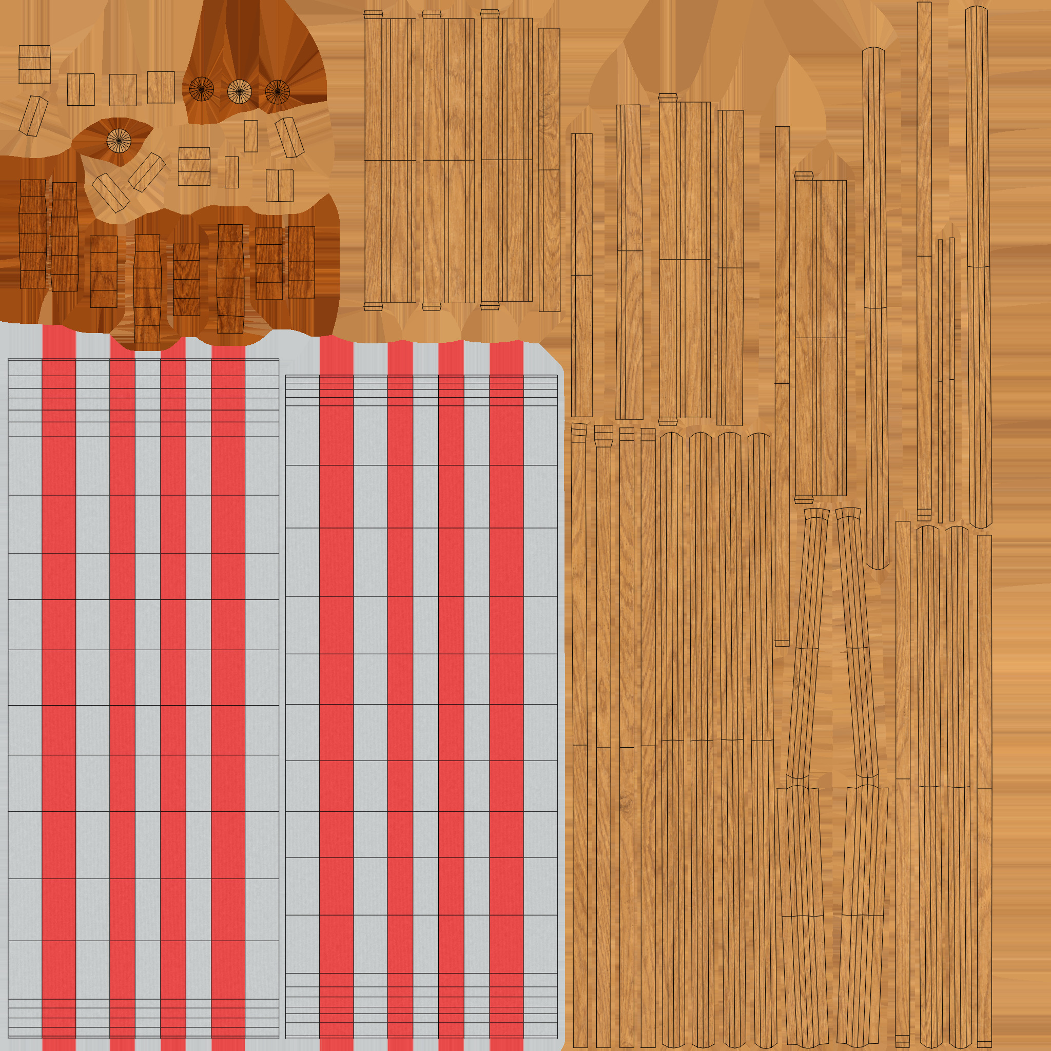 Low Poly - Beach Chair  Low-poly 3D model_10