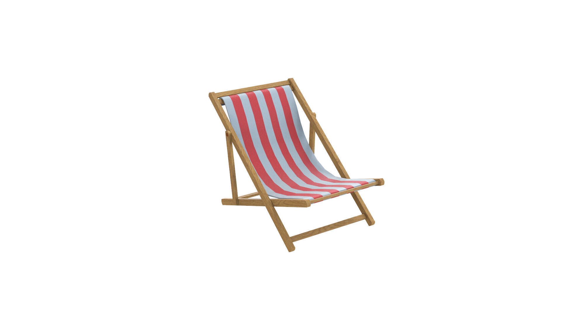 Low Poly - Beach Chair  Low-poly 3D model_0