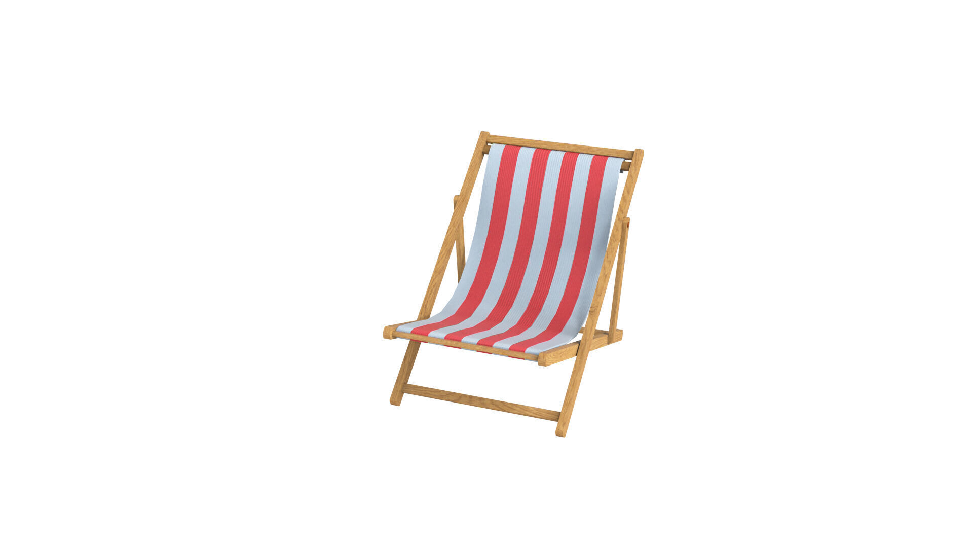 Low Poly - Beach Chair  Low-poly 3D model_3