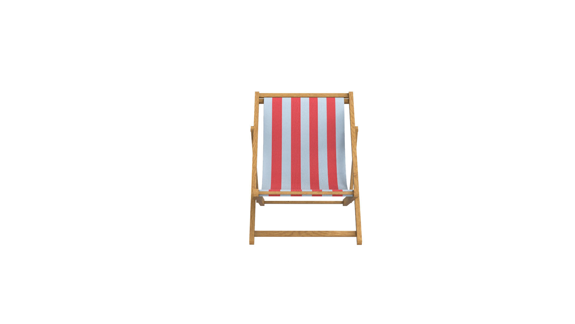 Low Poly - Beach Chair  Low-poly 3D model_2