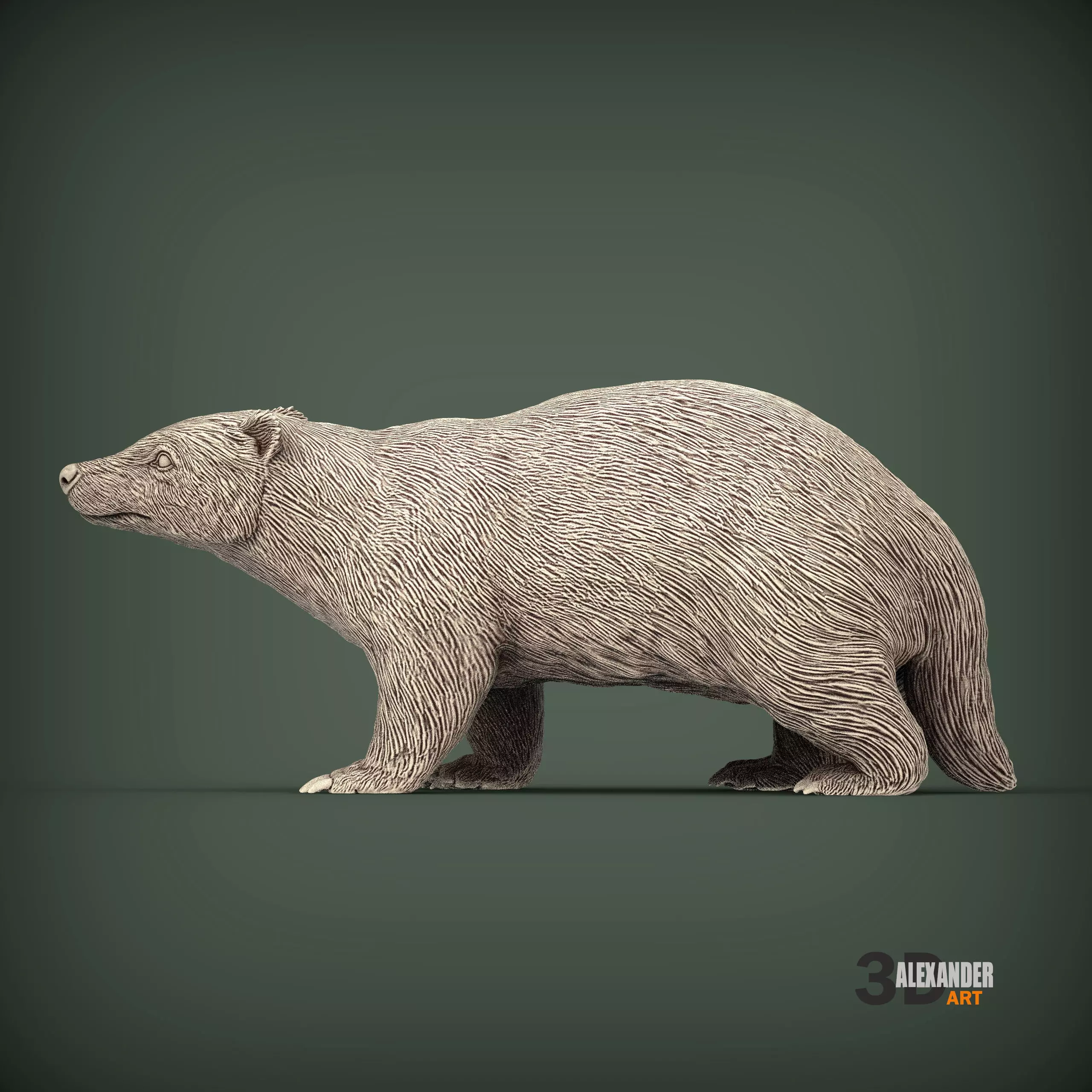 European Badger 3D print model_0