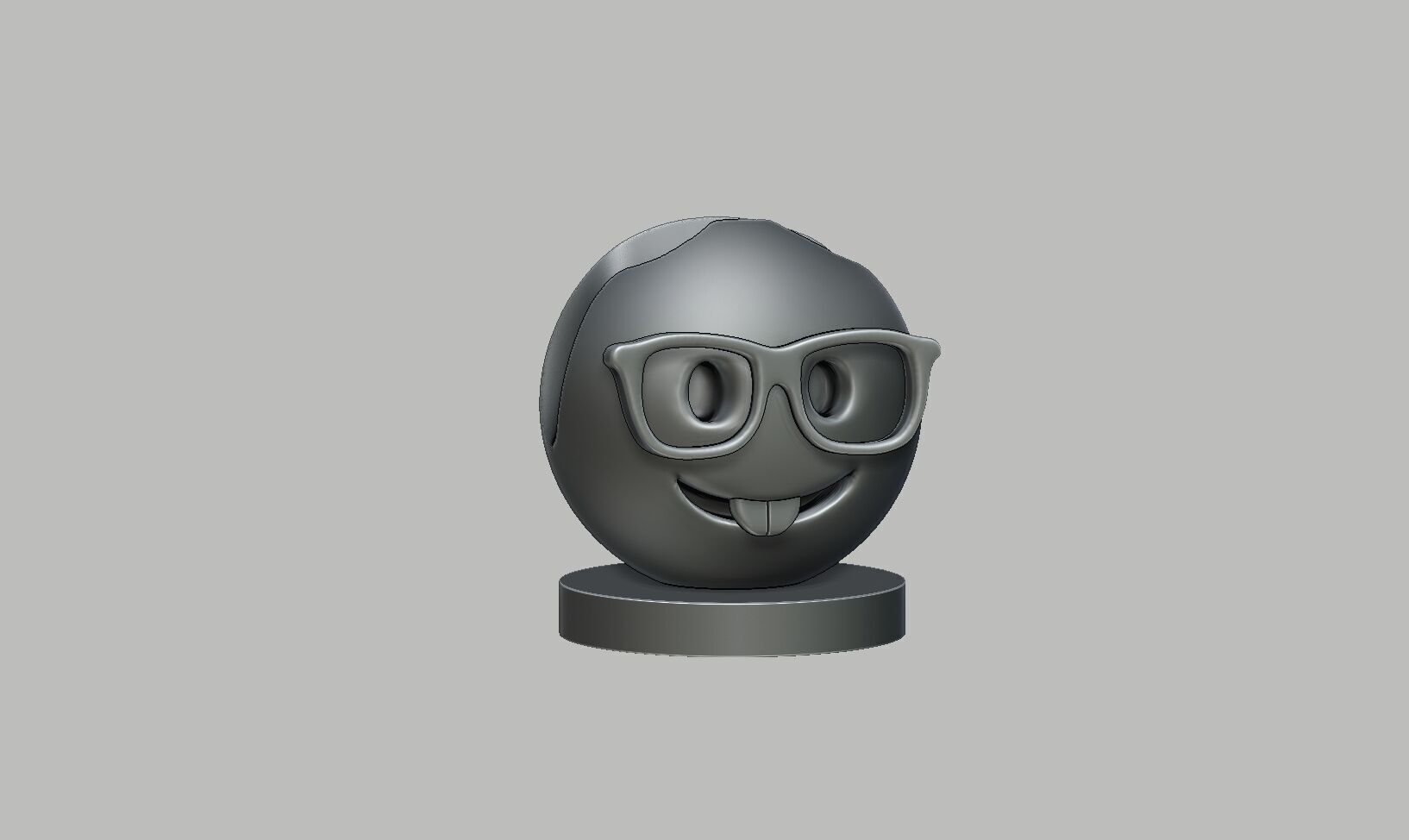 Emoji nerd face Emoji ps5 controller stand Emoji ps5 controller  3D print model_8