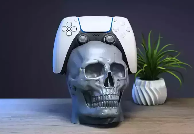 skull Ps5 controller stand  skull head bust ps5controller holder