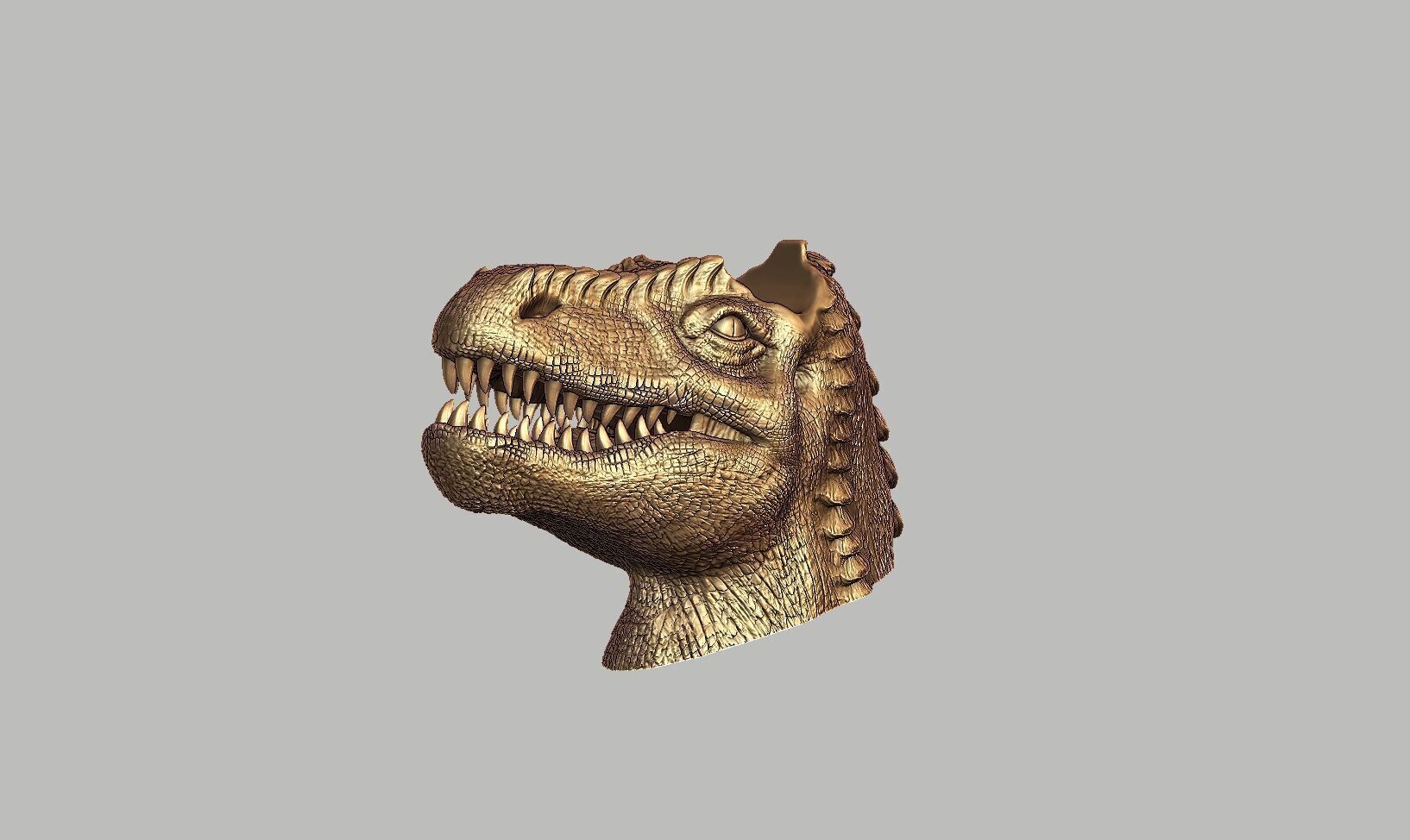 Ps5 controller dinosaur stand dinosaur dragon bust ps5controller 3D print model_10