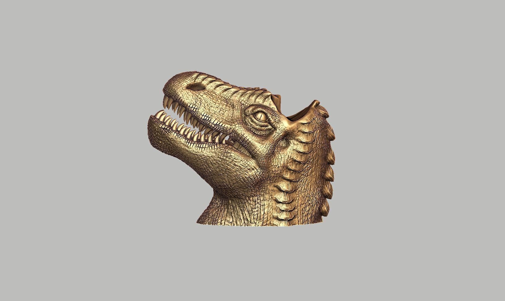 Ps5 controller dinosaur stand dinosaur dragon bust ps5controller 3D print model_9