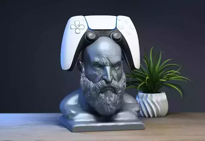 Ps5 kratos controller stand  Kratos bust  ps5controller holder