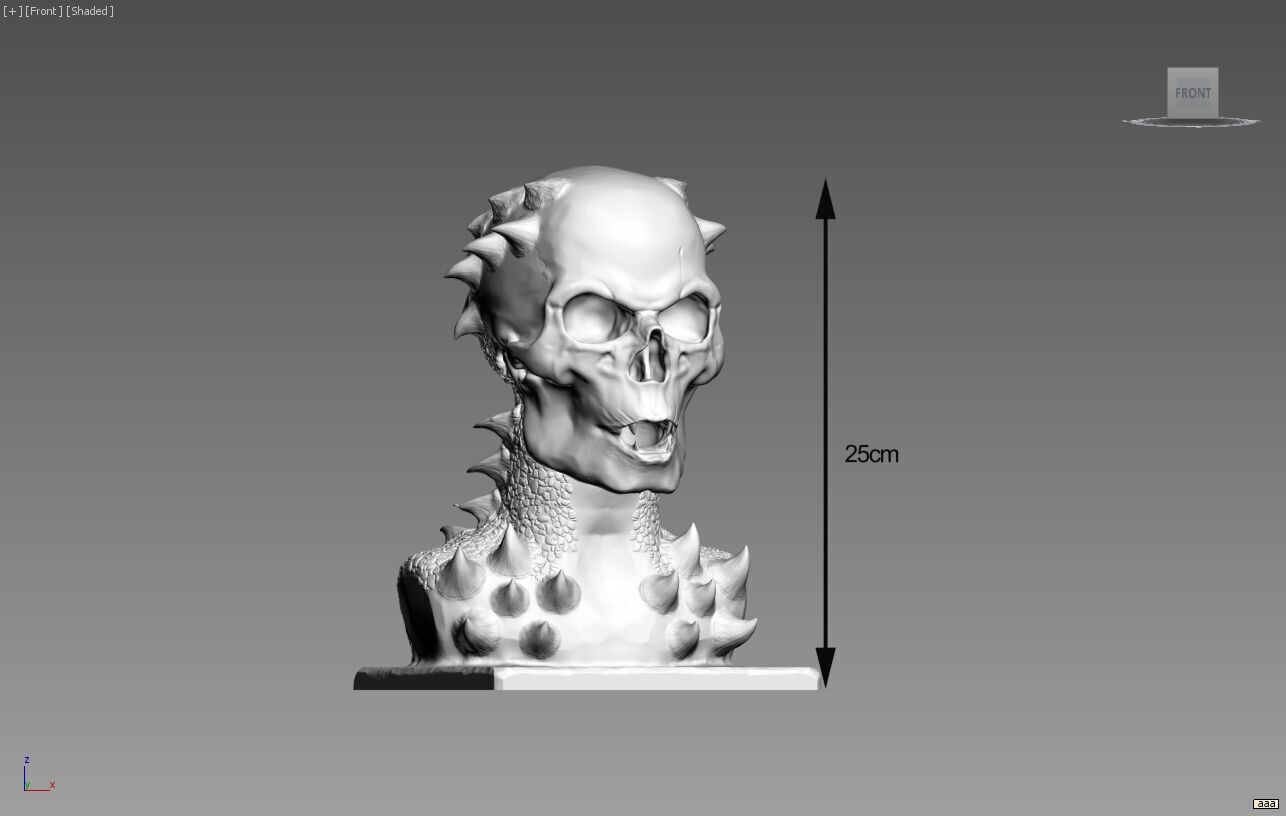 Robot dragon Skull Headphone Stand Cyborg Headset Stand 3D print model_4