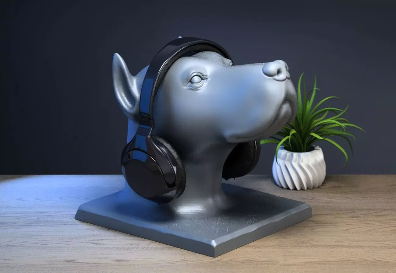 dog head pen holder Cyborg pen holder 3D print model