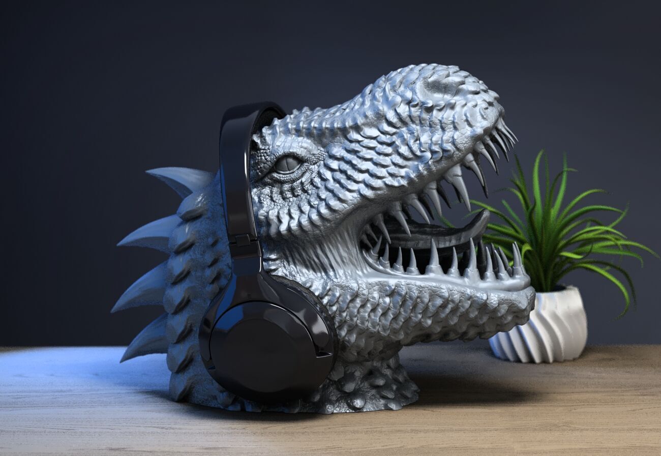 Dragon Headphone Stand Dragon Headset Stand 3D print model_1