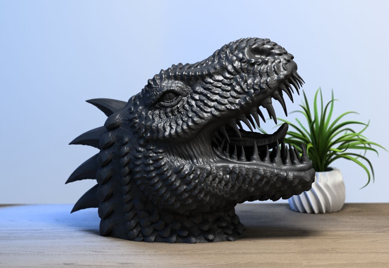 Dragon Headphone Stand Dragon Headset Stand 3D print model_3