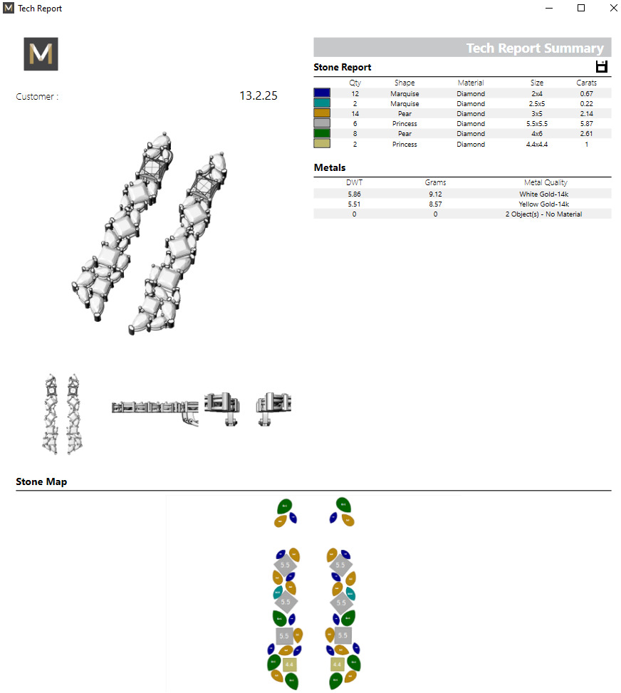 Graff earring 3D print model_7
