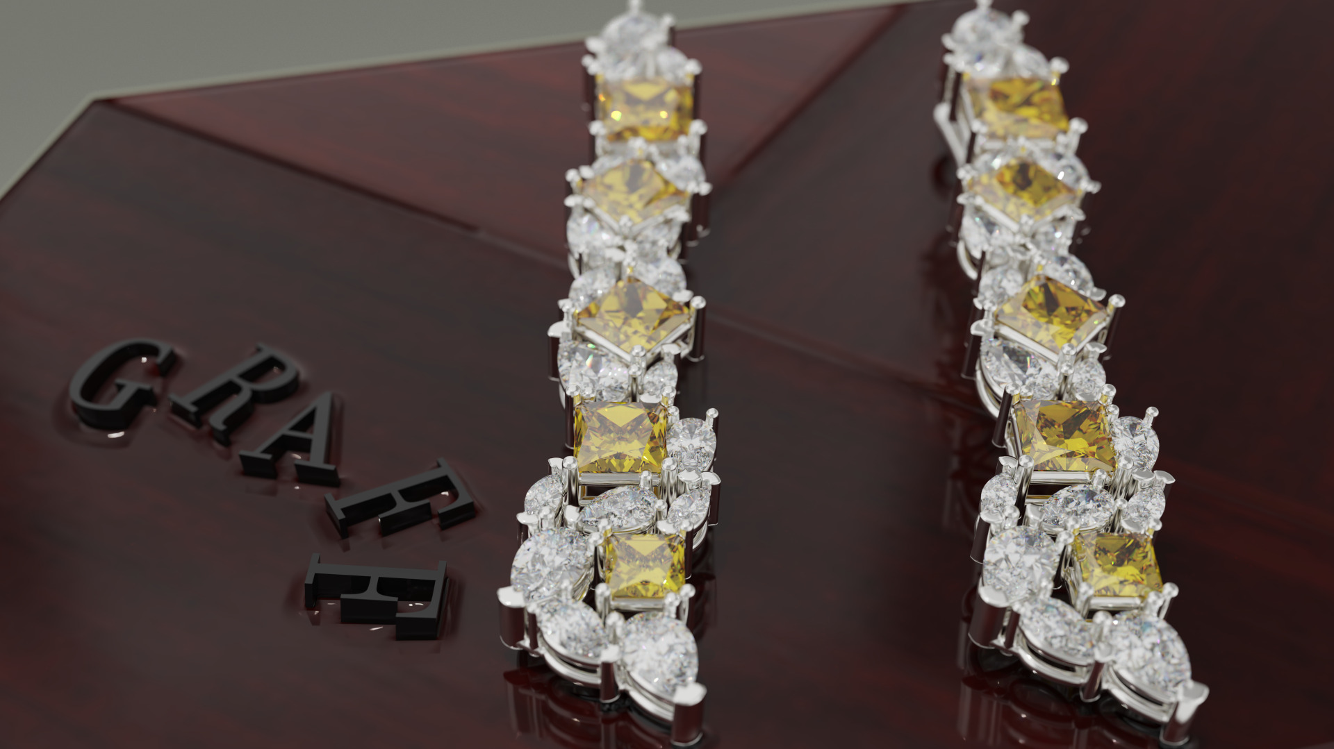 Graff earring 3D print model_1