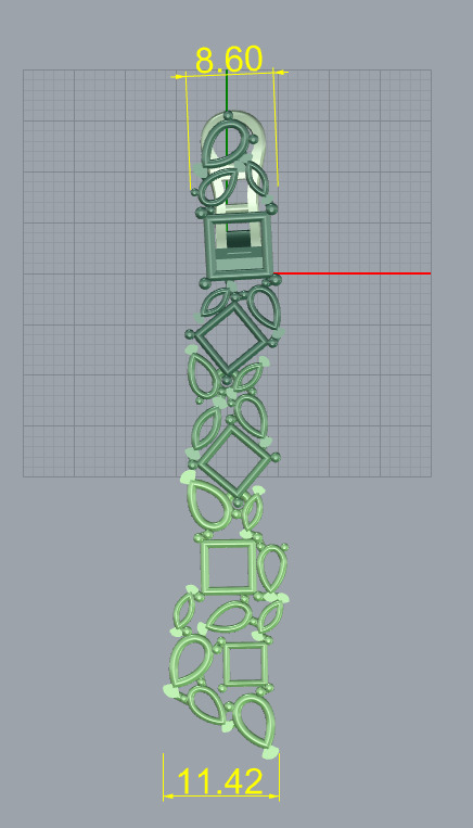 Graff earring 3D print model_2