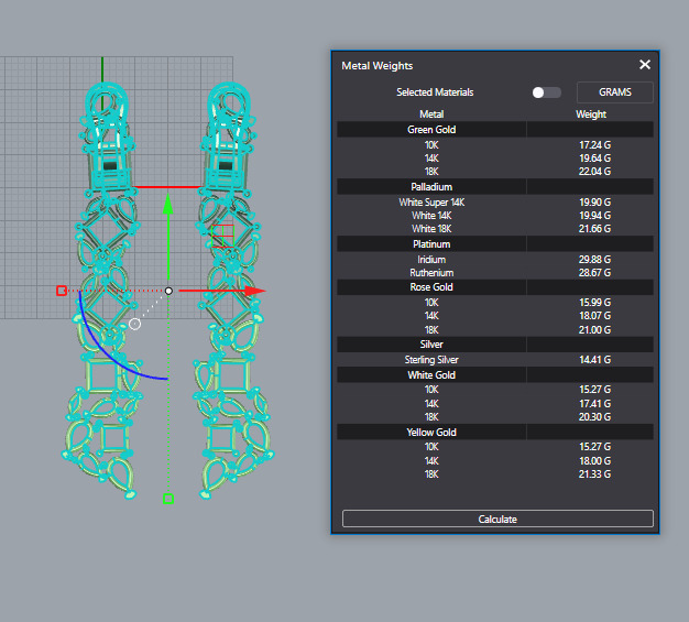 Graff earring 3D print model_5