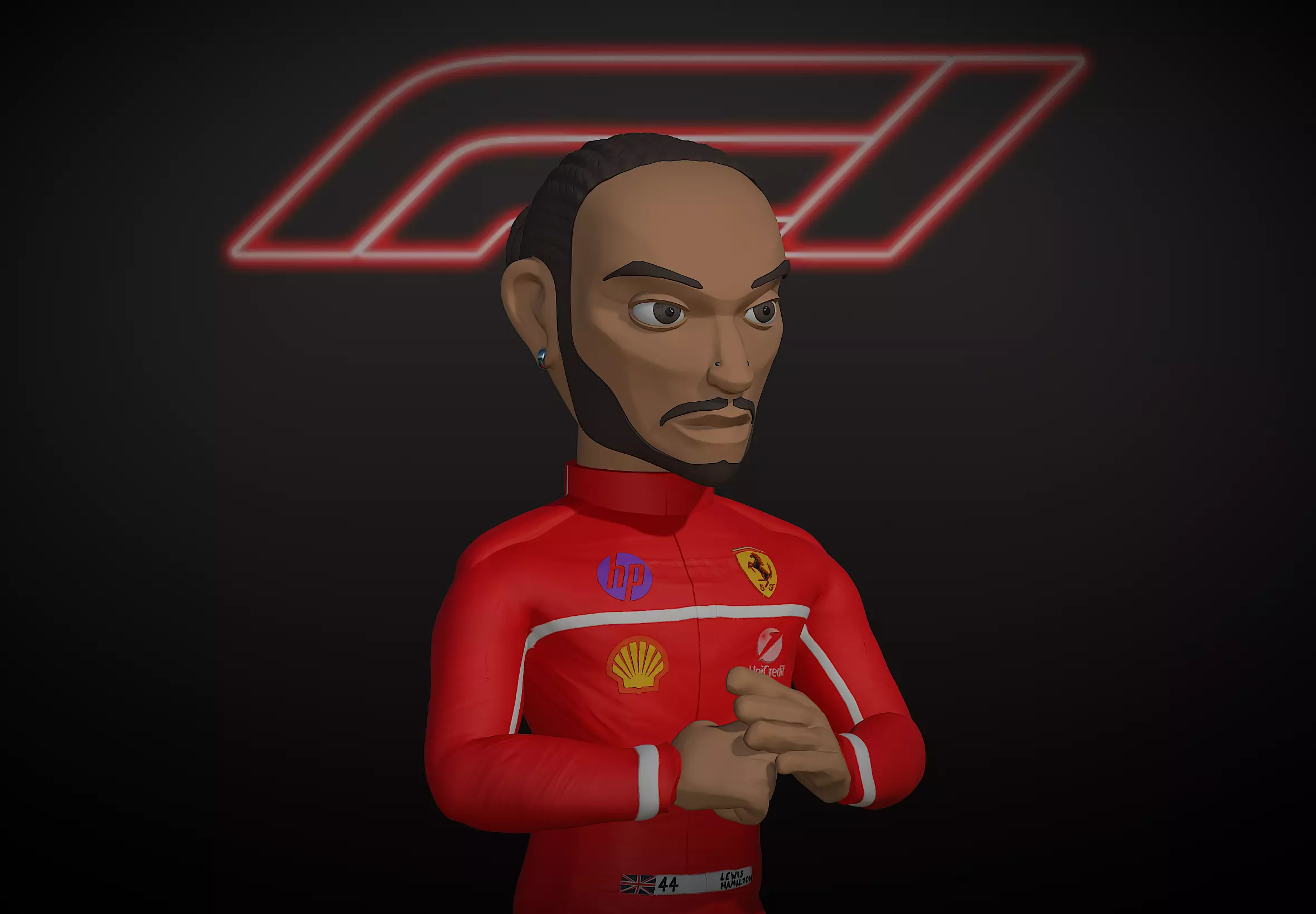 Lewis Hamilton Fan Art 2025 Season 3D print model