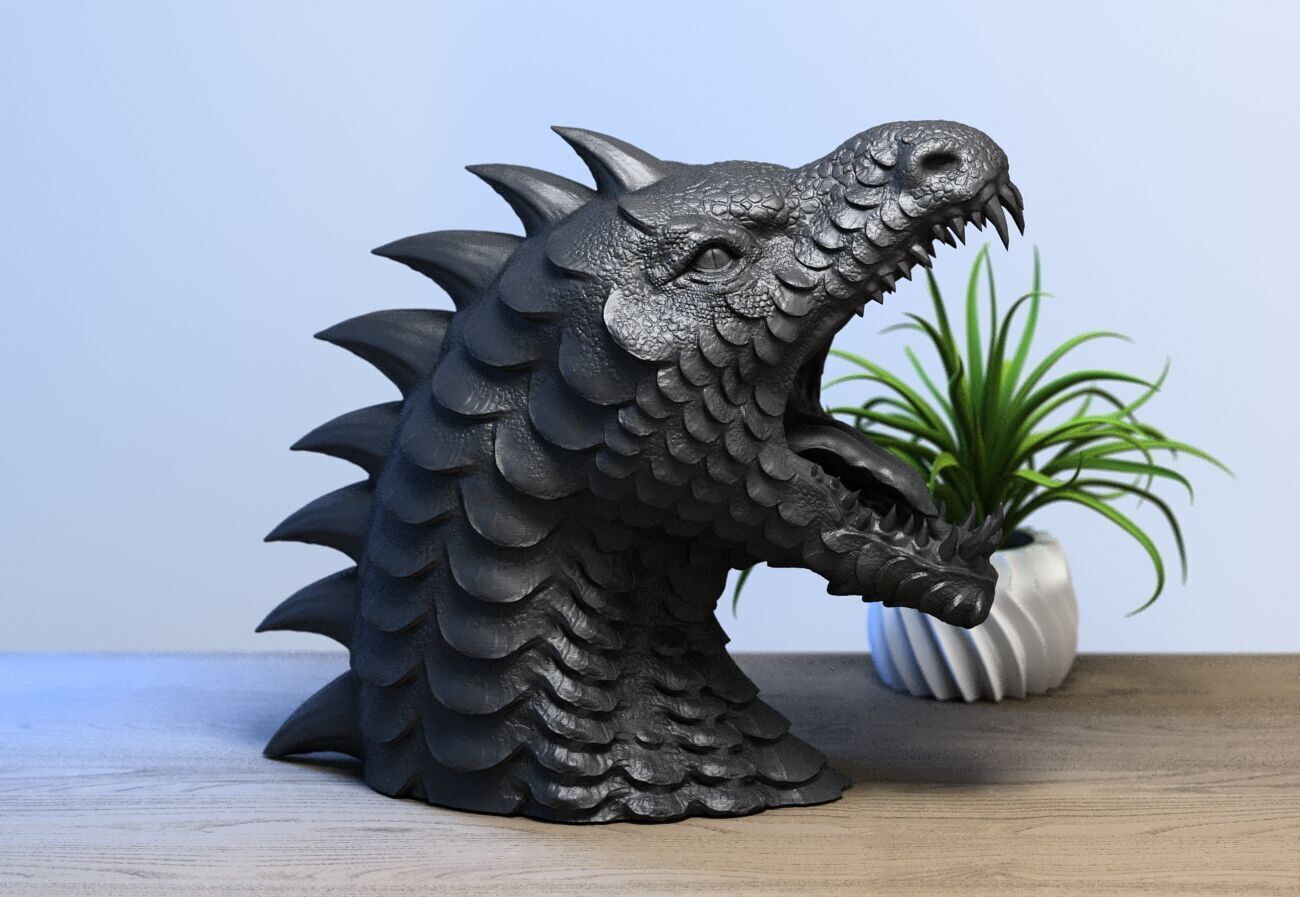 Dragon Headphone Stand  Dragon Headset Stand  3D print model_2