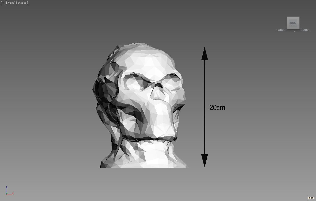 Low-poly Robot Skull Headphone Stand Cyborg Headset Stand 3D print model_4