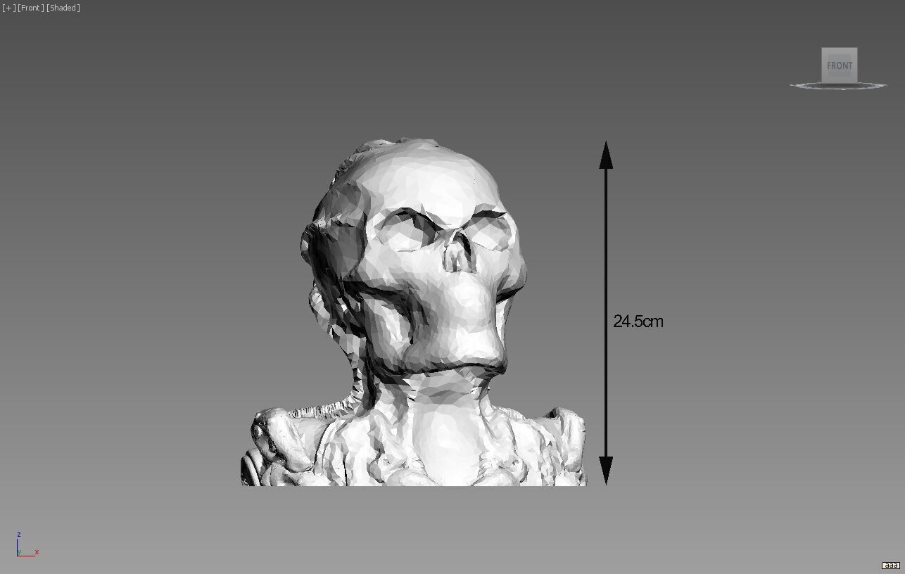 Low-poly Robot Skull Headphone Stand Cyborg Headset Stand 3D print model_5