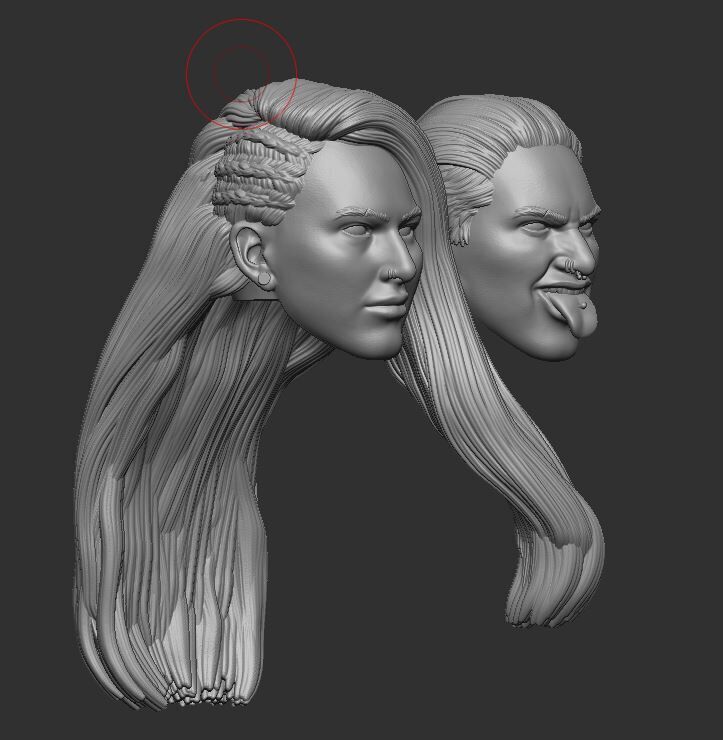 Rhea Ripley Headsculpt for Action Figures 3D print model_1