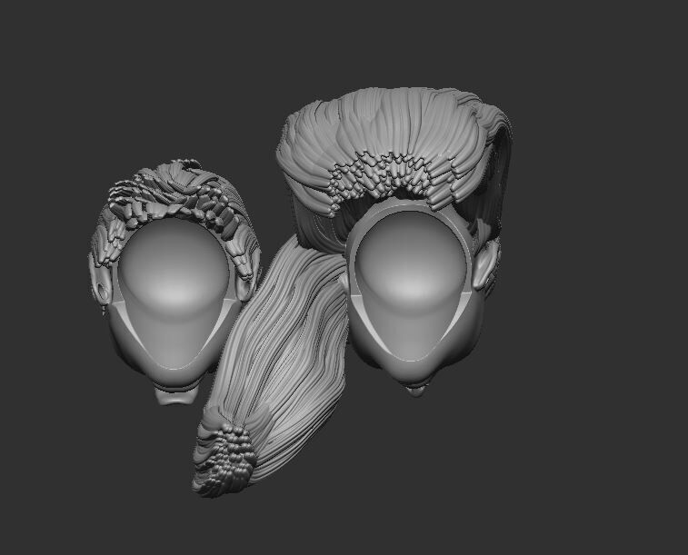 Rhea Ripley Headsculpt for Action Figures 3D print model_4