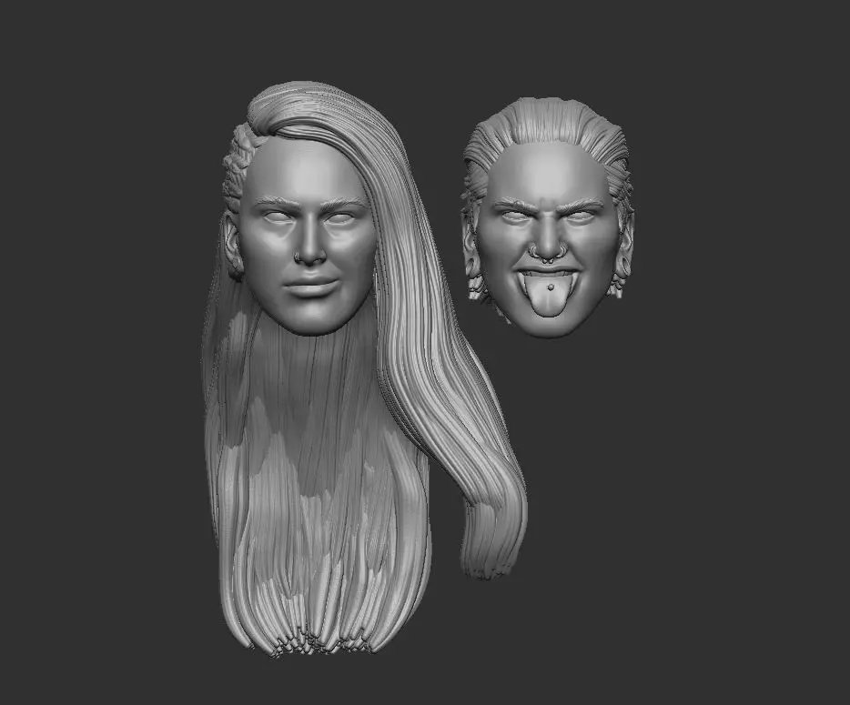 Rhea Ripley Headsculpt for Action Figures 3D print model_0