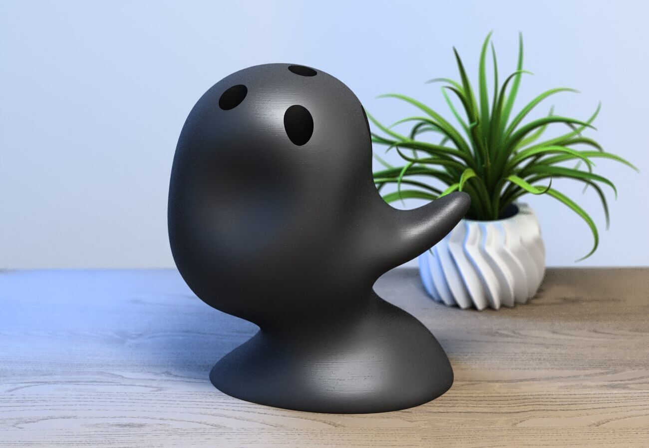 minimal modern pen holder Cyborg pen holder 3D print model_2