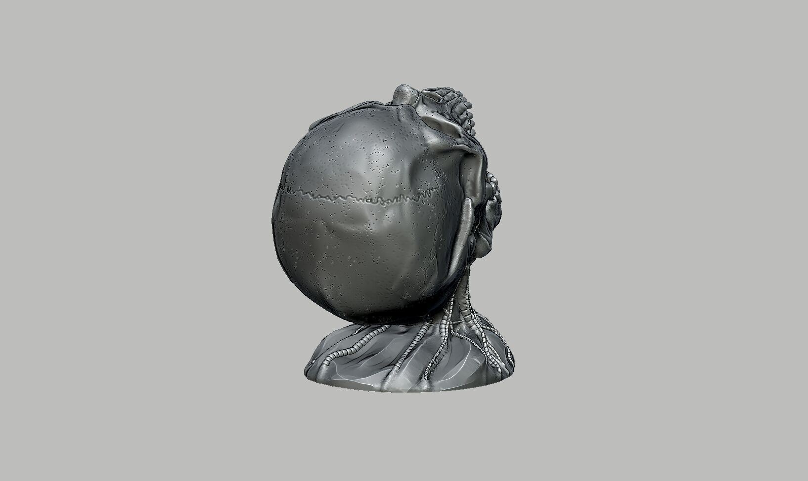 Robot Skull pen holder Cyborg pen holder 3D print model_9