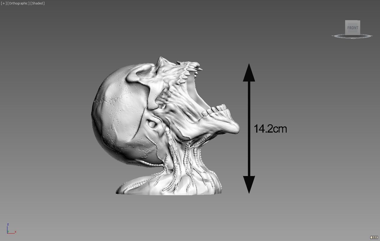 Robot Skull pen holder Cyborg pen holder 3D print model_4