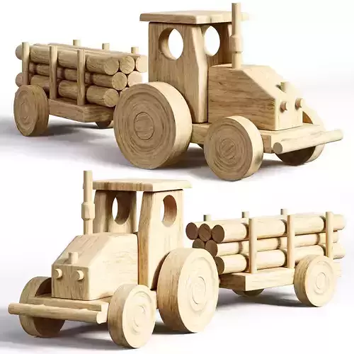Tractor wood toys