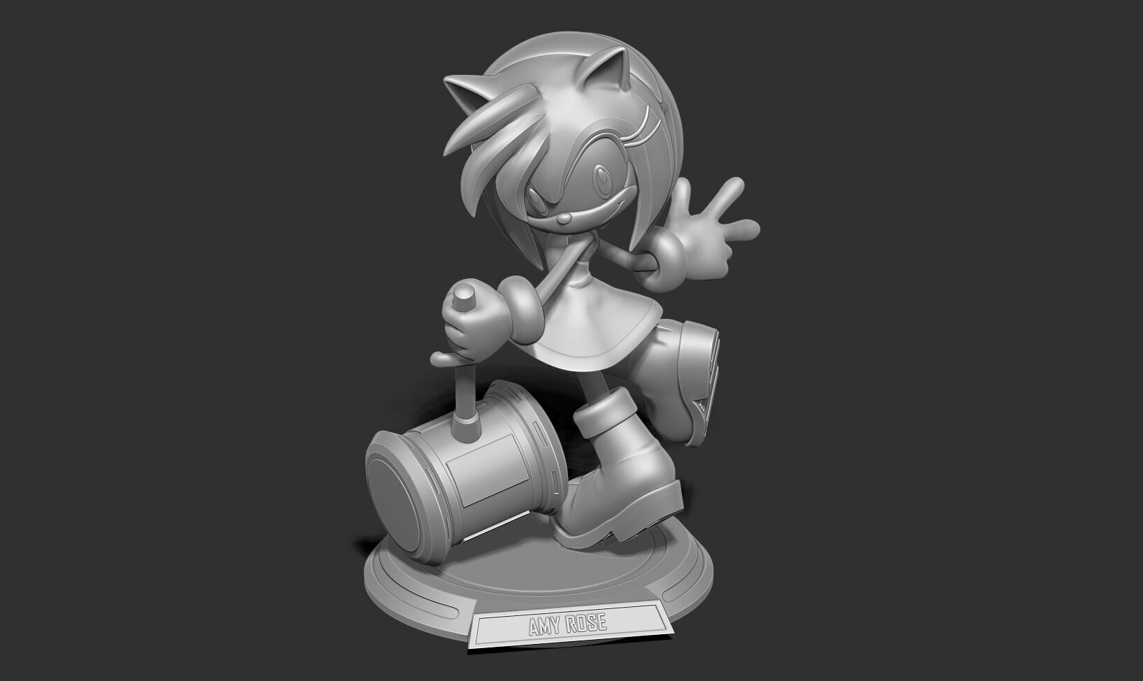 Amy Rose - Sonic the Hedgehog 3D print model_16